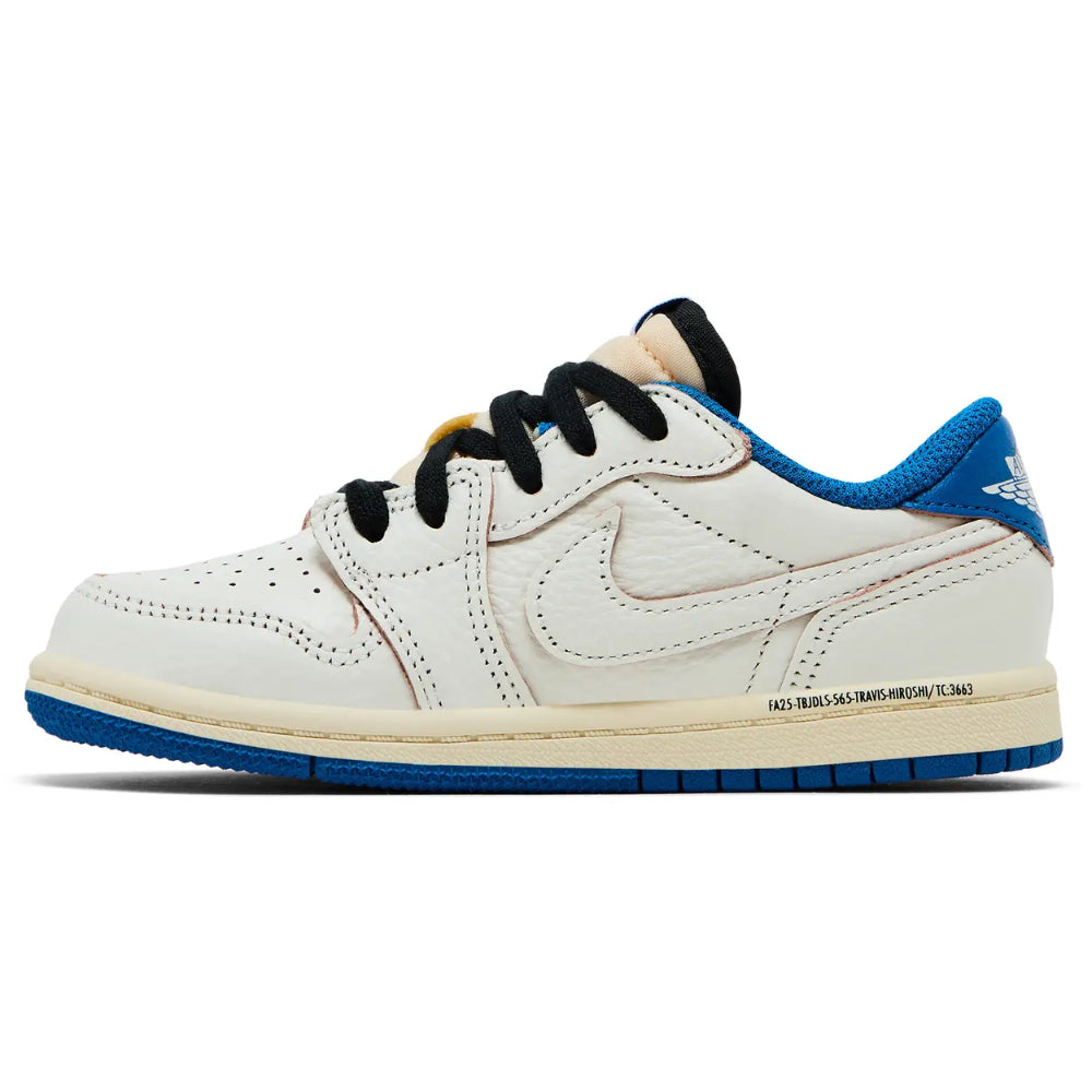 Fragment Design x Travis Scott x Air Jordan 1 Low "Sail Military Blue"