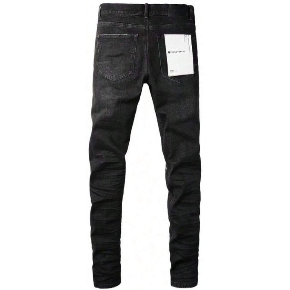Purple Brand Ripped Skinny Jeans 'Aged Black'