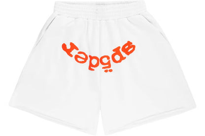 Short Sp5der Blanco y Naranja