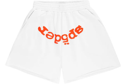 Short Sp5der Blanco y Naranja