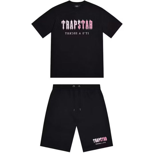 Conjunto Veraniego Trapstar Negro/Rosa
