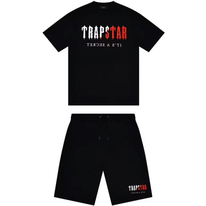 Conjunto Veraniego Trapstar Decoded Negro/Rojo