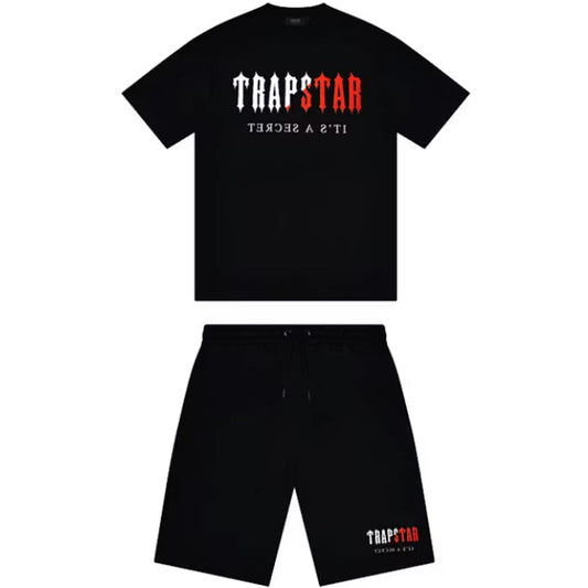 Conjunto Veraniego Trapstar Decoded Negro/Rojo