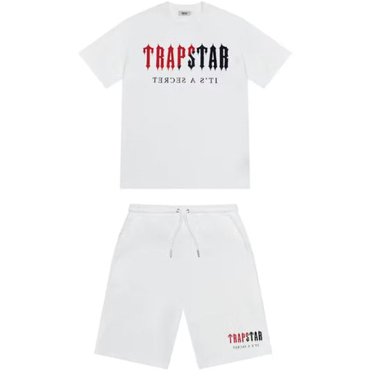Conjunto Veraniego Trapstar Decoded Blanco/Rojo