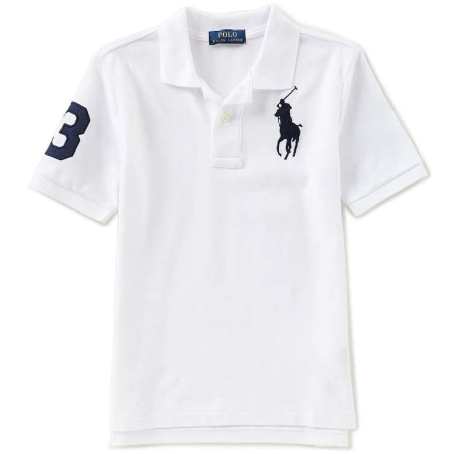 Camiseta Polo Ralph Lauren Big Pony Blanca/Azul