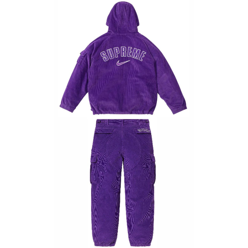 Conjunto Supreme x Nike Arc Corduroy Morado